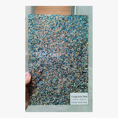 Mint, Pink & Black Terrazzo Acrylic Sheet – KSYD 224 – product view 2