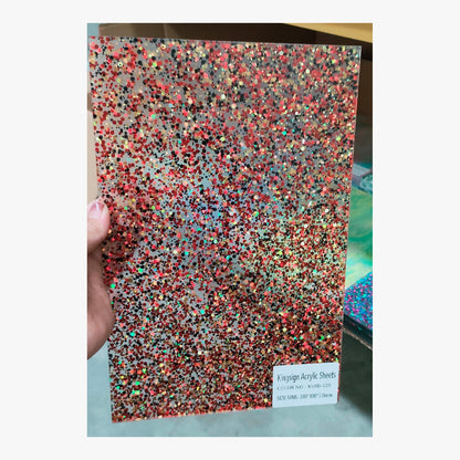 Mint, Pink & Black Terrazzo Acrylic Sheet – KSYD 224 – product view 3