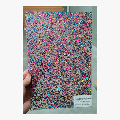 Mint, Pink & Black Terrazzo Acrylic Sheet – KSYD 224 – product view 4