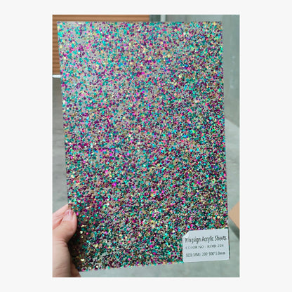 Mint, Pink & Black Terrazzo Acrylic Sheet – KSYD 224 – product view 5