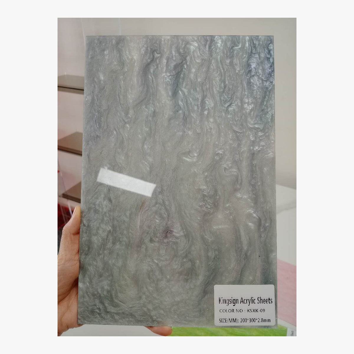 Lime Pearl Shimmer Acrylic Sheet – KSXKT-03 – product view 3