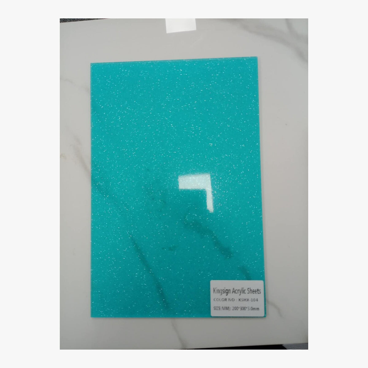 Rose Pink Glitter Acrylic Sheet – KSHX-108 Green – product view 3