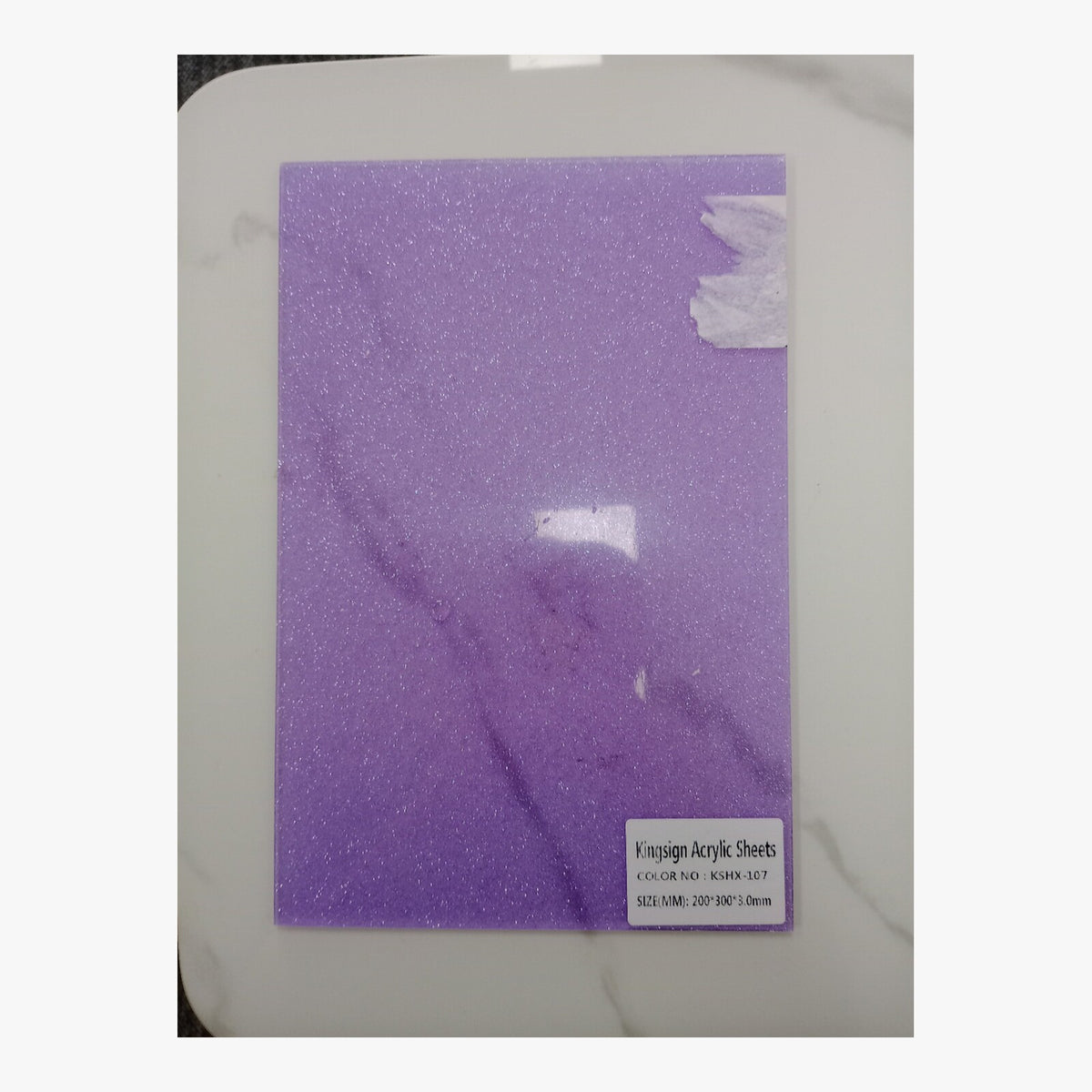 Rose Pink Glitter Acrylic Sheet – KSHX-108 Green – product view 5