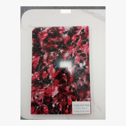 Raspberry & Silver Marble Acrylic Sheet – KSDC-08 – product view 3