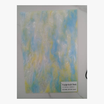 Ocean Blue & White Marble Acrylic Sheet – KSFR-03 – product view 2