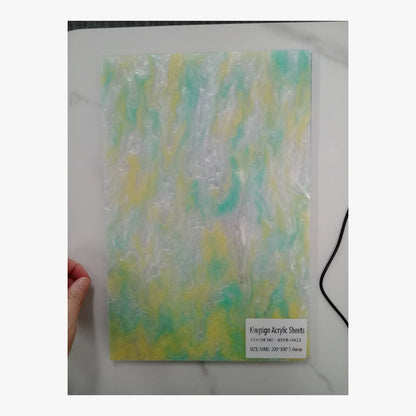 Ocean Blue & White Marble Acrylic Sheet – KSFR-03 – product view 3