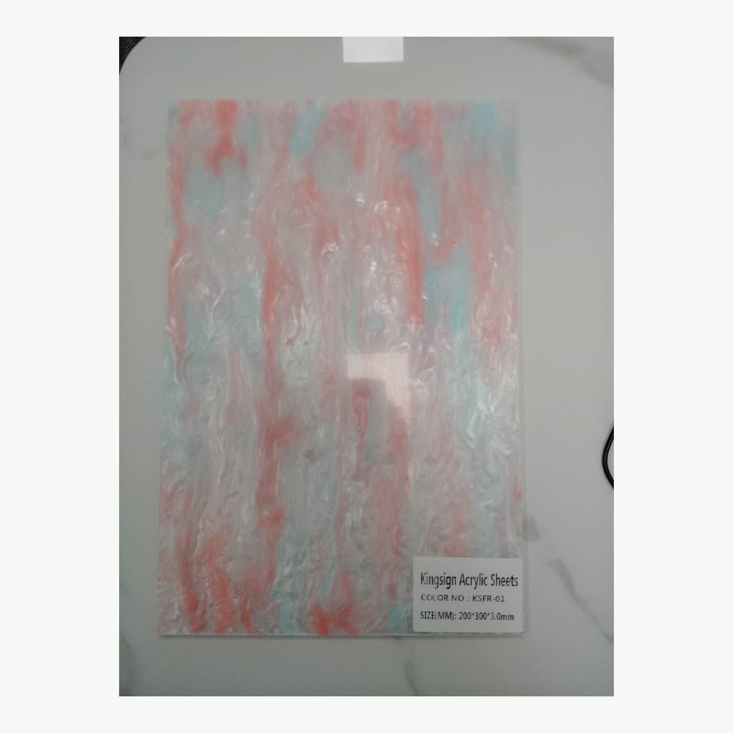 Ocean Blue & White Marble Acrylic Sheet – KSFR-03 – product view 5