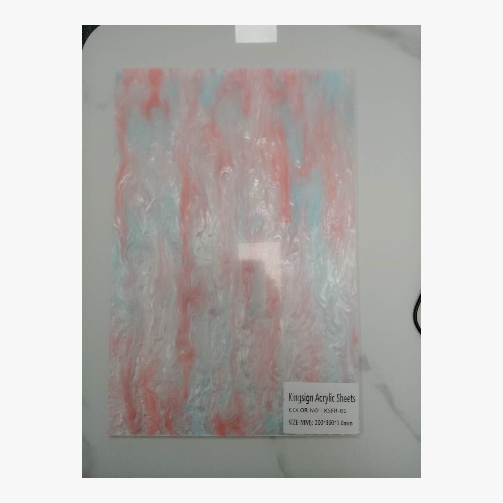 Ocean Blue & White Marble Acrylic Sheet – KSFR-03 – product view 5