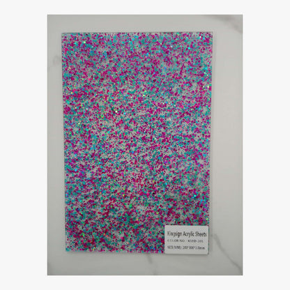 Pink & Gold Confetti Glitter Acrylic Sheet – KS-JH-YD204 – product view 2