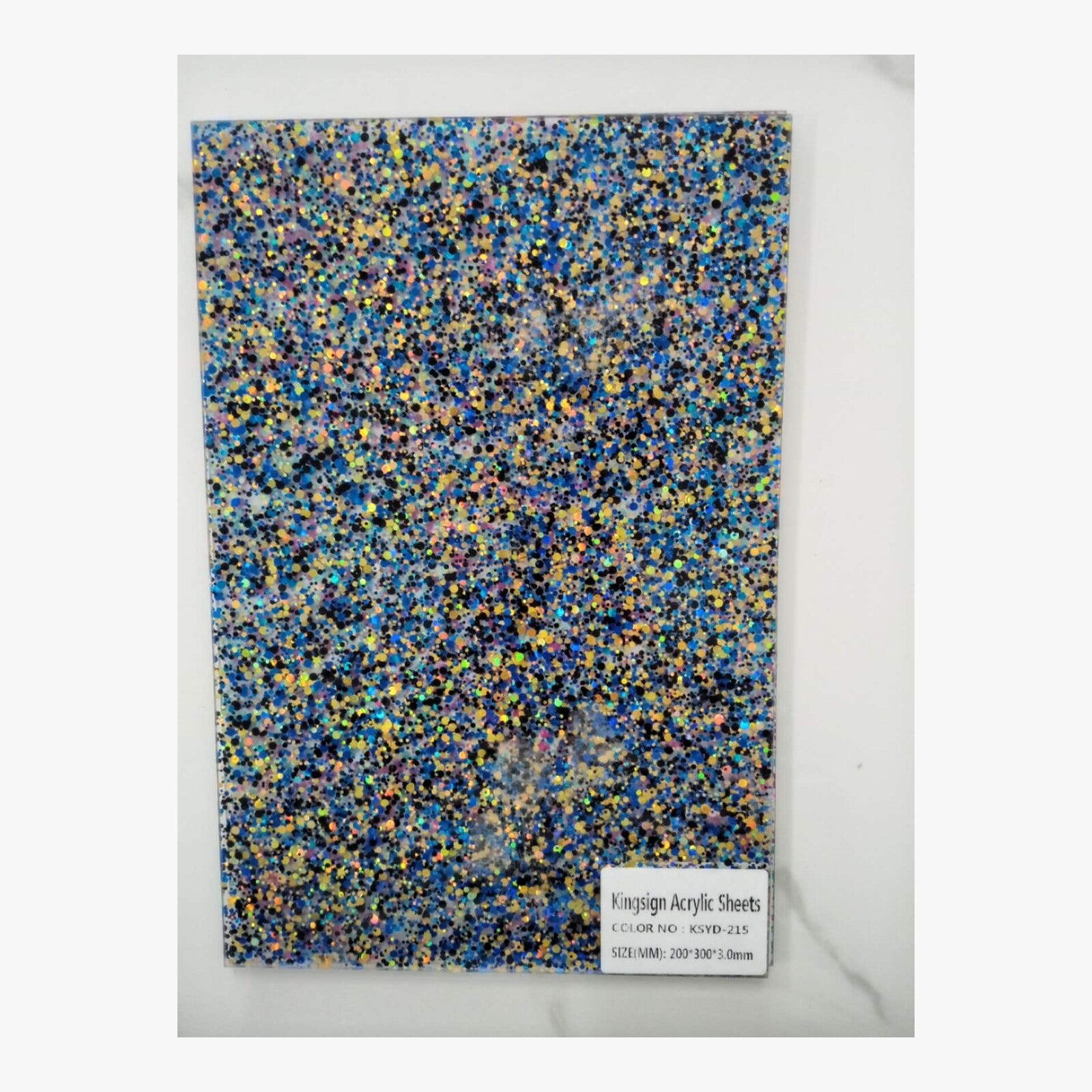 Pink & Gold Confetti Glitter Acrylic Sheet – KS-JH-YD204 – product view 3
