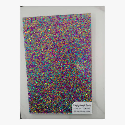 Pink & Gold Confetti Glitter Acrylic Sheet – KS-JH-YD204 – product view 4