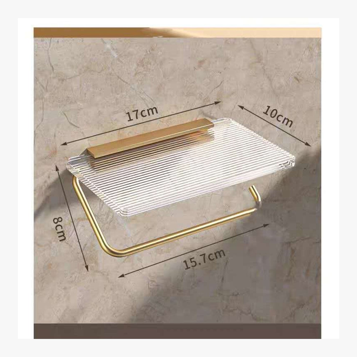 Acrylic Shelf Toilet Paper Holder – product image