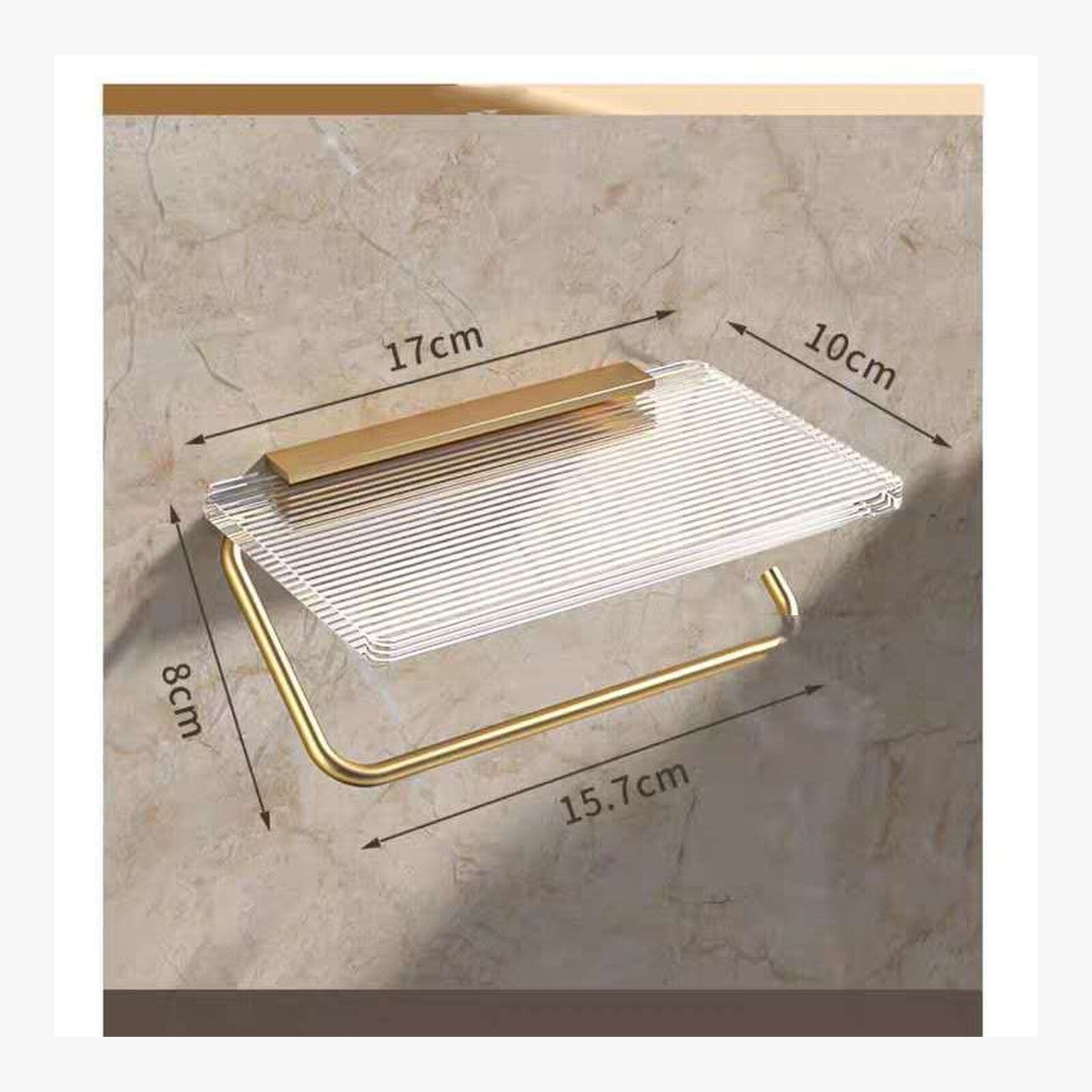Acrylic Shelf Toilet Paper Holder – product image
