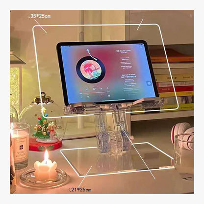Adjustable Transparent Acrylic Laptop Tablet Reading Book Desk iPad Stand Holder – product image