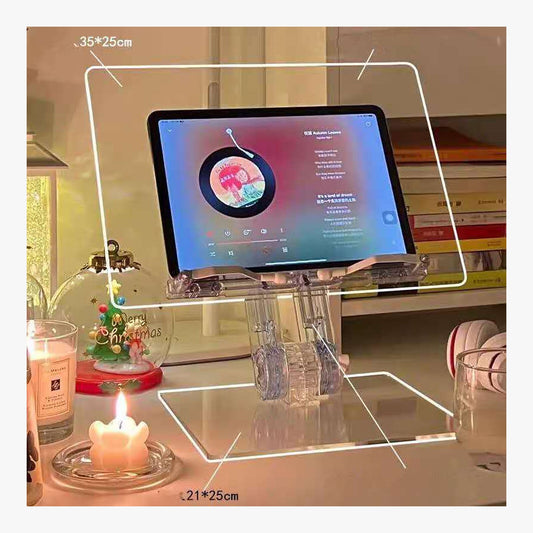 Adjustable Transparent Acrylic Laptop Tablet Reading Book Desk iPad Stand Holder – product image