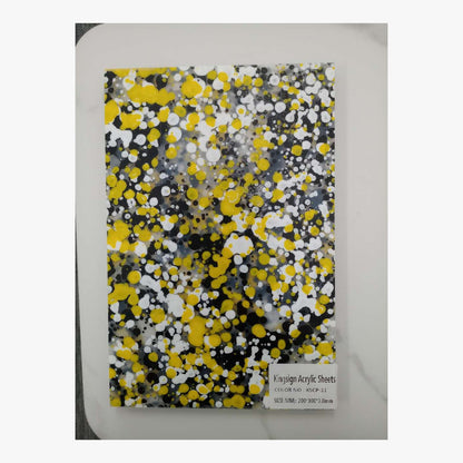 Bumblebee Black, Yellow & White Terrazzo Acrylic Sheet – KSCP-01 – product image