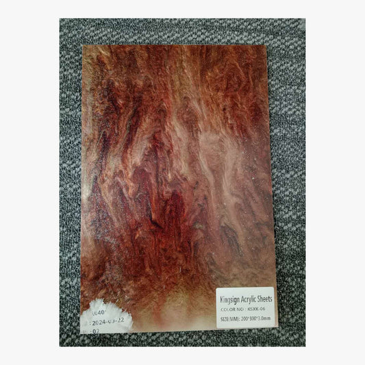 Coral Pink Pearl Marble Acrylic Sheet – KSMH-01 – product view 2