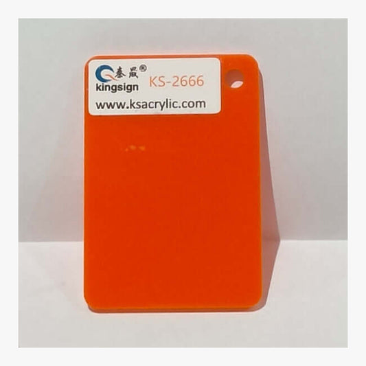 Fluorescent Orange Opaque — KS-2666 full-size acrylic colour sample