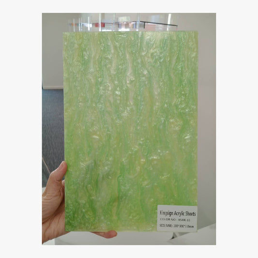 Lime Pearl Shimmer Acrylic Sheet – KSXKT-03 – product image