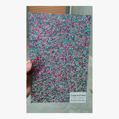 Mint, Pink & Black Terrazzo Acrylic Sheet – KSYD 224 – product image