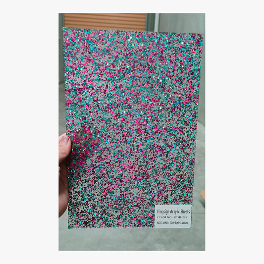 Mint, Pink & Black Terrazzo Acrylic Sheet – KSYD 224 – product image
