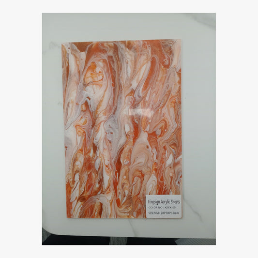 Peach & White Marble Acrylic Sheet – KSXX-09 – product image
