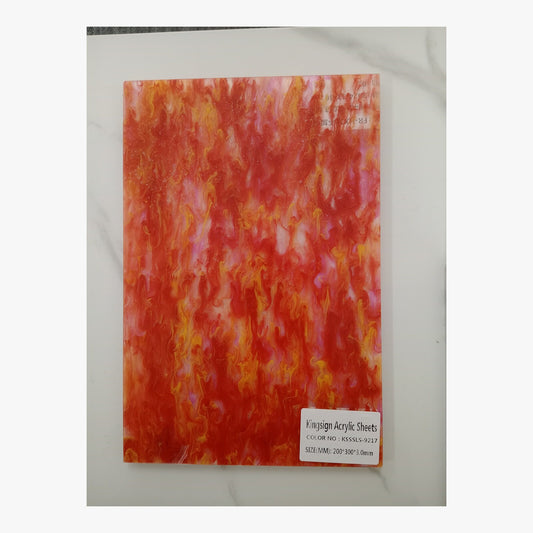 Sunset Orange Marble Acrylic Sheet – KSSSLS-9217 – product image