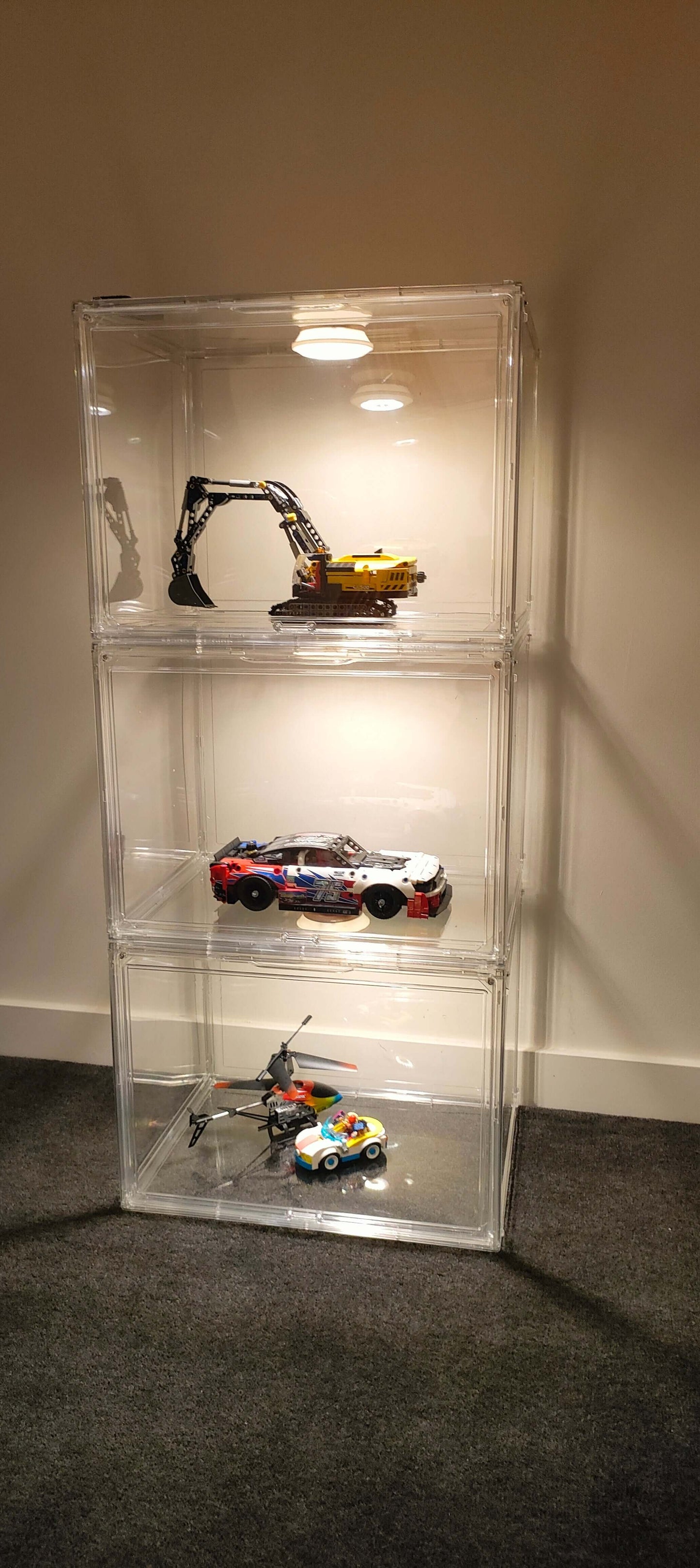 3/4/5 Layers Large Clear Perspex Display Cabinet Case Toys Storage Dolls Books Cloths With Lights Best Price In Melbourne Au Near Me